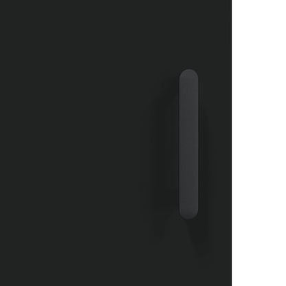 Credenza Nera 69,5x34x180 cm in Legno Multistrato - homemem39