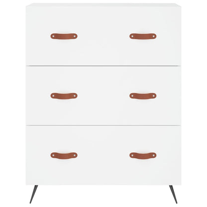 Credenza Bianca 69,5x34x180 cm in Legno Multistrato