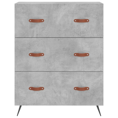 Credenza Grigio Cemento 69,5x34x180 cm in Legno Multistrato
