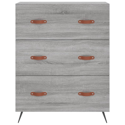 Credenza Grigio Sonoma 69,5x34x180 cm in Legno Multistrato