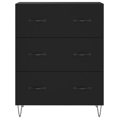 Credenza Nera 69,5x34x180 cm in Legno Multistrato - homemem39