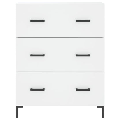 Credenza Bianca 69,5x34x180 cm in Legno Multistrato