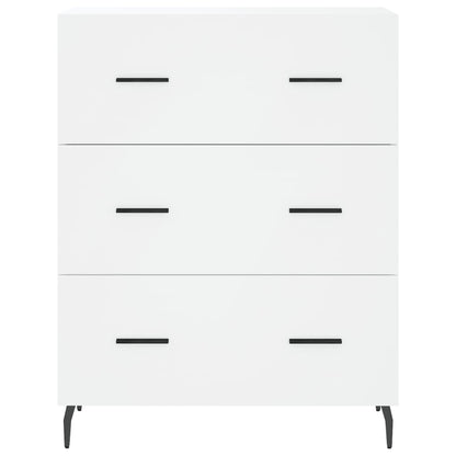 Credenza Bianca 69,5x34x180 cm in Legno Multistrato