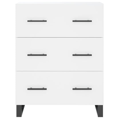 Credenza Bianca 69,5x34x180 cm in Legno Multistrato