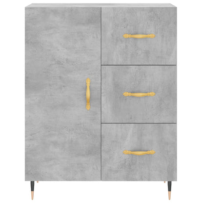Credenza Grigio Cemento 69,5x34x180 cm in Legno Multistrato