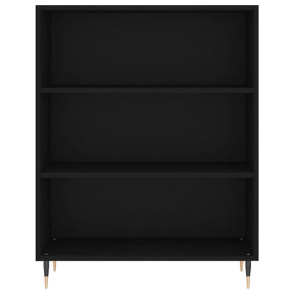 Credenza Nera 69,5x32,5x180 cm Legno Multistrato