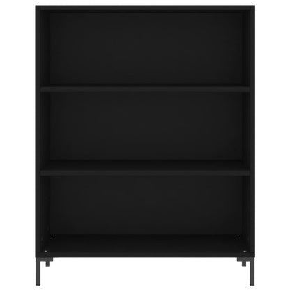 Credenza Nera 69,5x32,5x180 cm Legno Multistrato