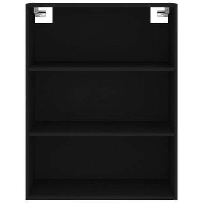 Credenza Nera 69,5x32,5x180 cm Legno Multistrato