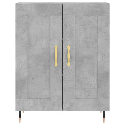 Credenza Grigio Cemento 69,5x34x180 cm in Legno Multistrato