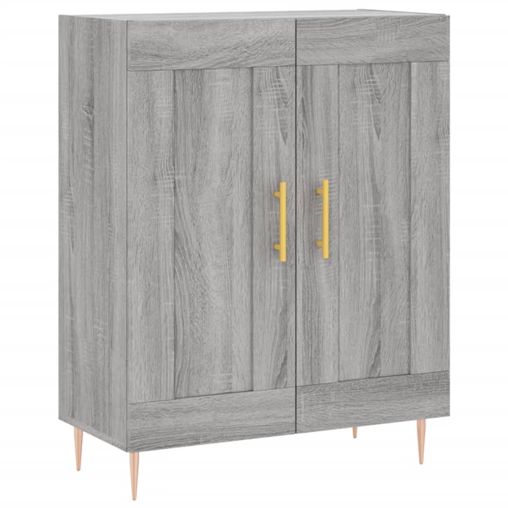 Credenza Grigio Sonoma 69,5x34x180 cm in Legno Multistrato