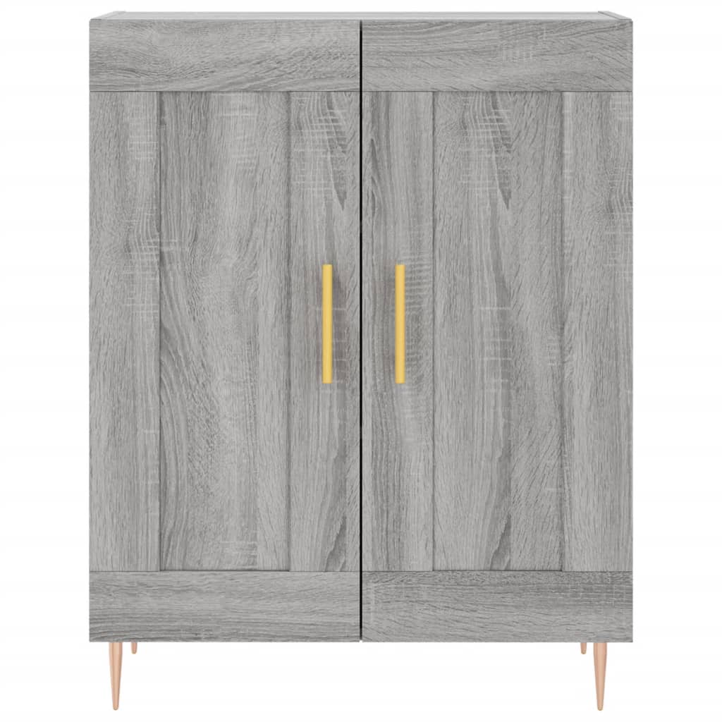Credenza Grigio Sonoma 69,5x34x180 cm in Legno Multistrato