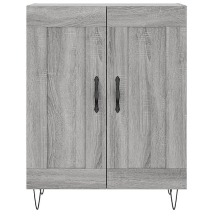 Credenza Grigio Sonoma 69,5x34x180 cm in Legno Multistrato