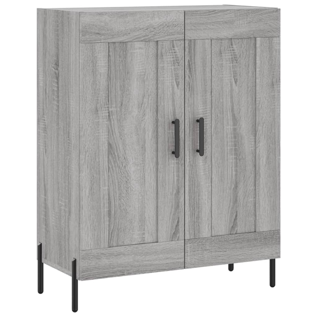Credenza Grigio Sonoma 69,5x34x180 cm in Legno Multistrato