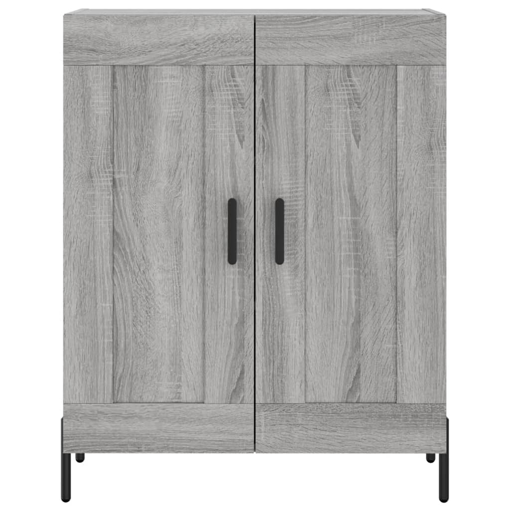 Credenza Grigio Sonoma 69,5x34x180 cm in Legno Multistrato