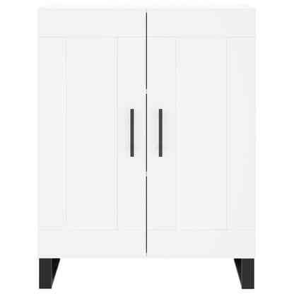 Credenza Bianca 69,5x34x180 cm in Legno Multistrato