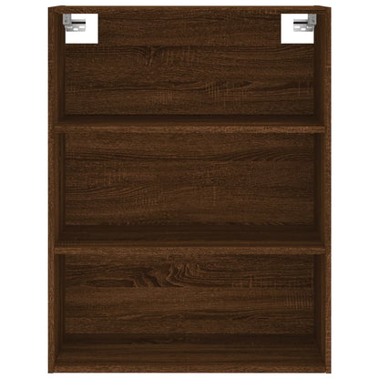 Credenza Rovere Marrone 69,5x34x180 cm in Legno Multistrato