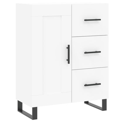 Credenza Bianca 69,5x34x180 cm in Legno Multistrato