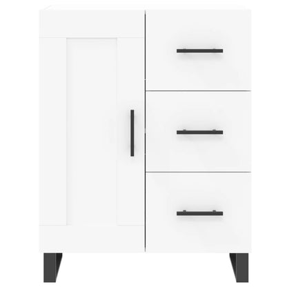 Credenza Bianca 69,5x34x180 cm in Legno Multistrato