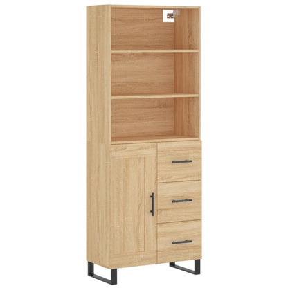 Credenza Rovere Sonoma 69,5x34x180 cm in Legno Multistrato