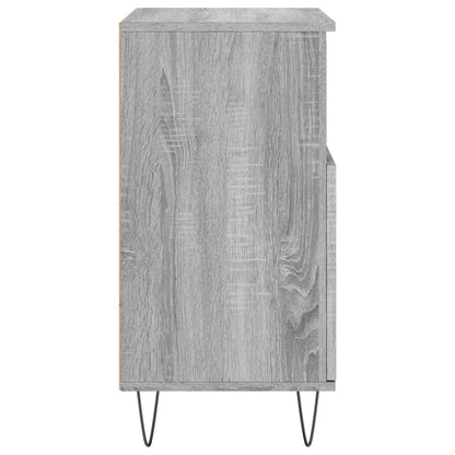 Credenze 2 pz Grigio Sonoma in Legno Multistrato