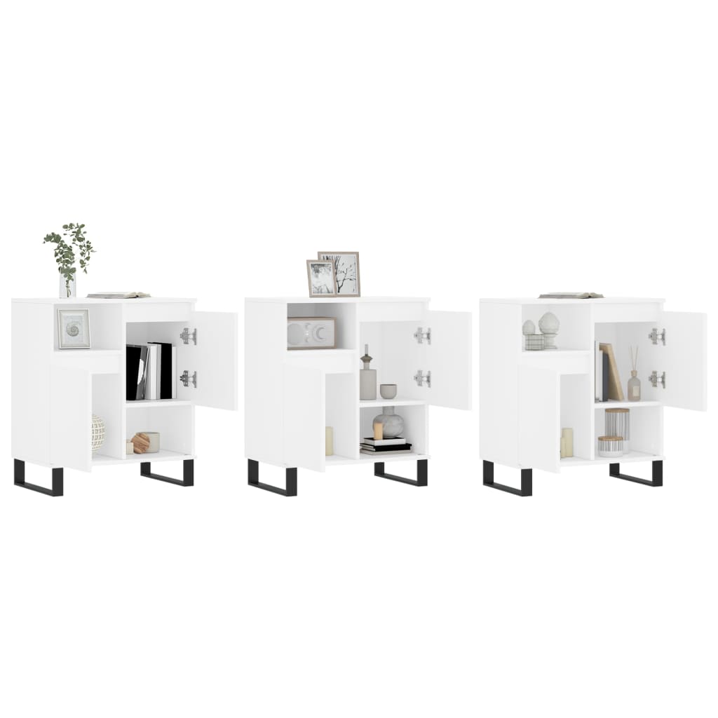 Credenze 3 pz Bianco in Legno Multistrato - homemem39