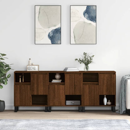 Credenze 3 pz Rovere Marrone in Legno Multistrato - homemem39