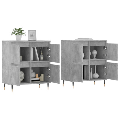 Credenze 2 pz Grigio Cemento in Legno Multistrato - homemem39