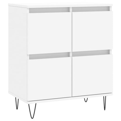 Credenze 2 pz Bianche in Legno Multistrato