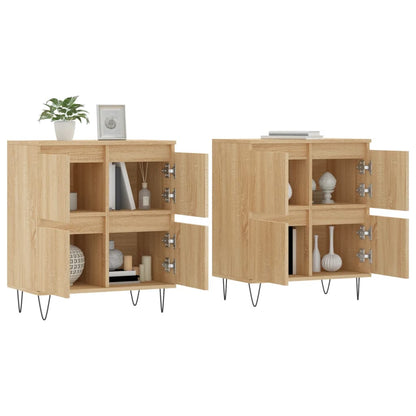 Credenze 2 pz Rovere Sonoma in Legno Multistrato