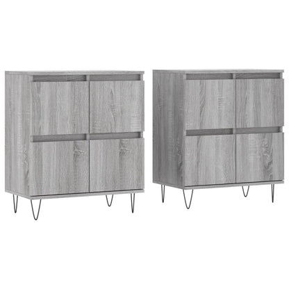 Credenze 2 pz Grigio Sonoma in Legno Multistrato - homemem39