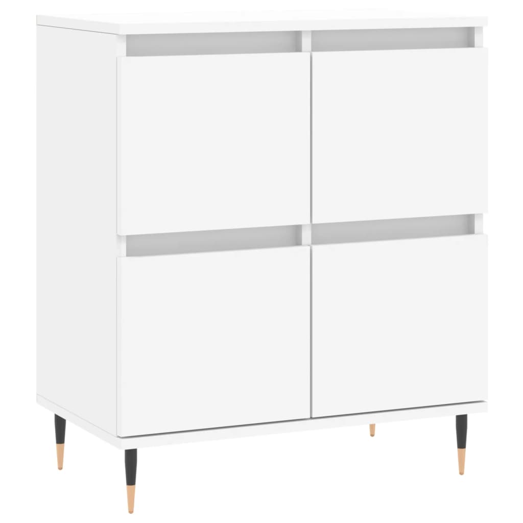 Credenze 3 pz Bianco in Legno Multistrato