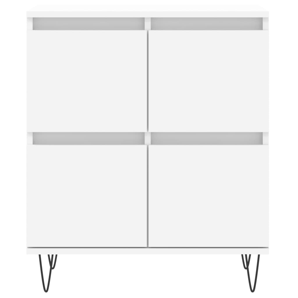 Credenze 3 pz Bianco in Legno Multistrato