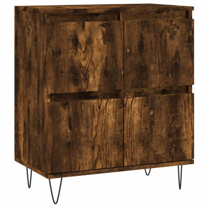 Credenze 3 pz Rovere Fumo in Legno Multistrato