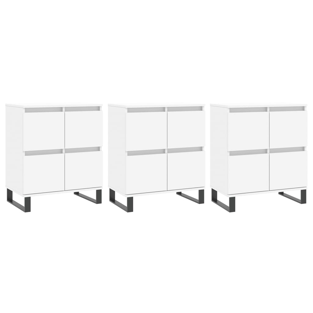 Credenze 3 pz Bianco in Legno Multistrato - homemem39
