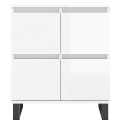 Credenze 3 pz Bianco Lucido in Legno Multistrato - homemem39