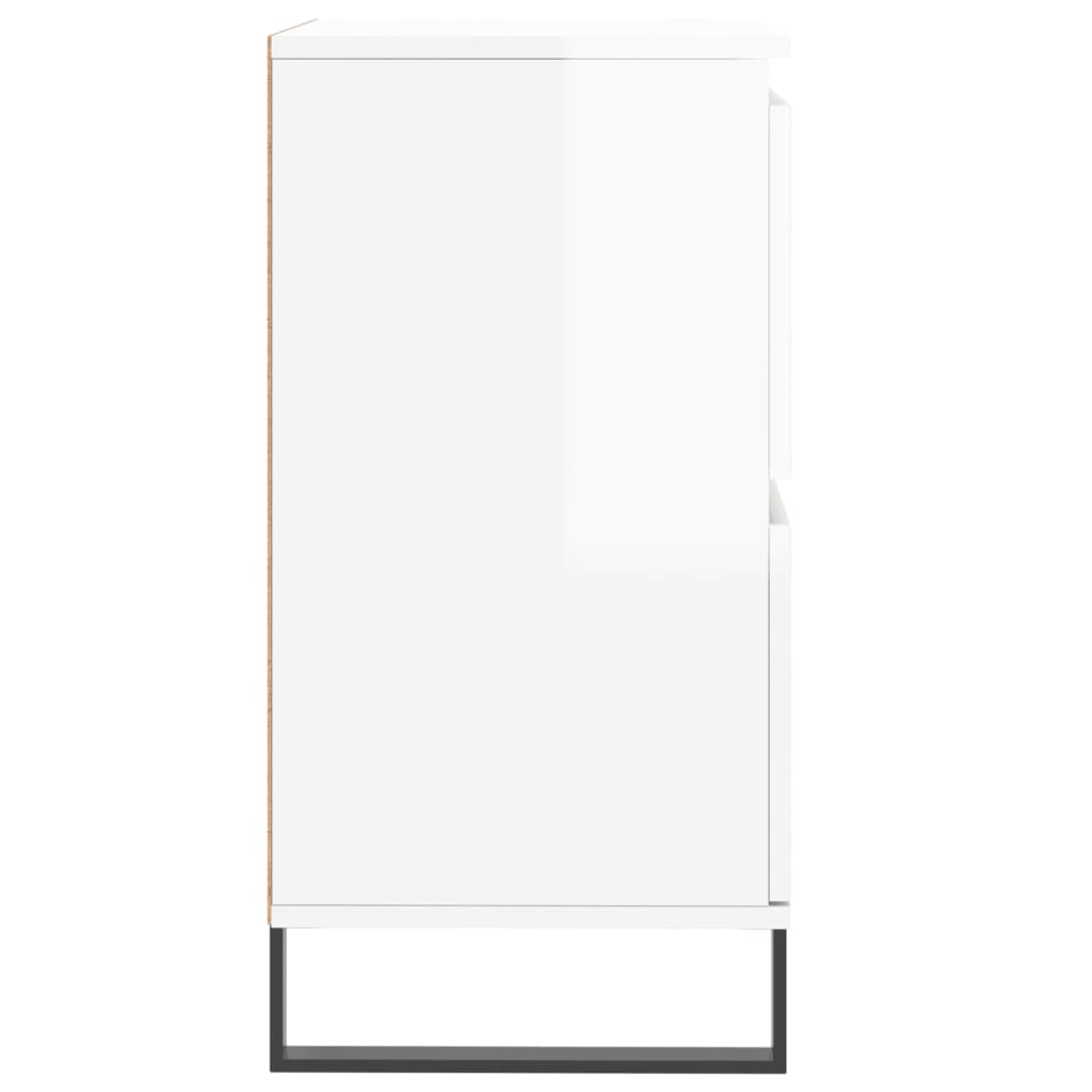 Credenze 3 pz Bianco Lucido in Legno Multistrato - homemem39