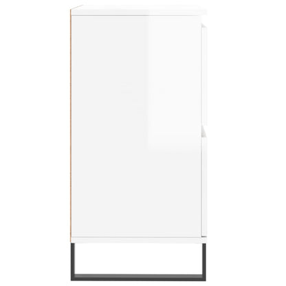 Credenze 3 pz Bianco Lucido in Legno Multistrato - homemem39