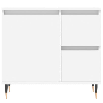 Set Mobili da Bagno 3 pz Bianco in Legno Multistrato