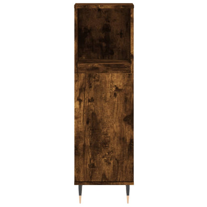 Set Mobili da Bagno 3 pz Rovere Fumo in Legno Multistrato | homemem39
