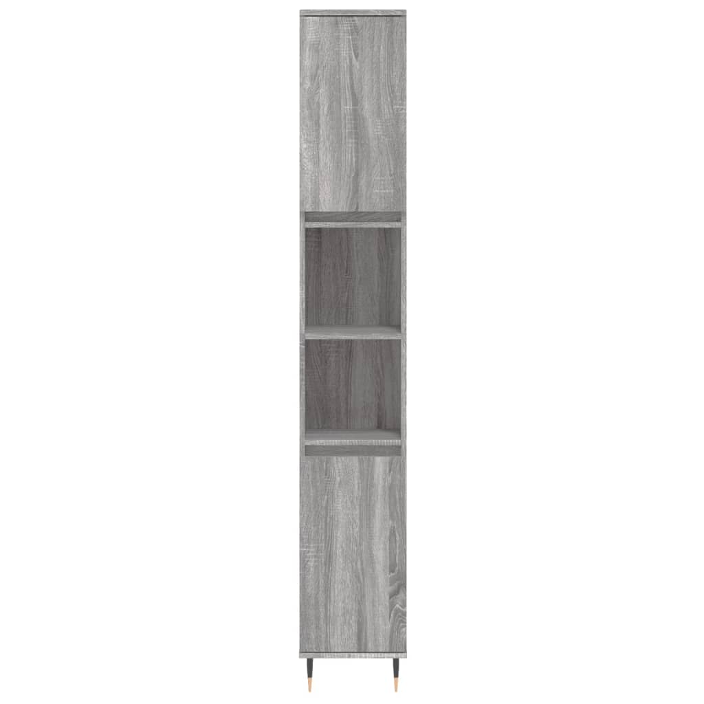 Set Mobili da Bagno 3 pz Grigio Sonoma in Legno Multistrato | homemem39