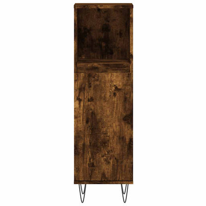 Set Mobili da Bagno 3 pz Rovere Fumo in Legno Multistrato | homemem39