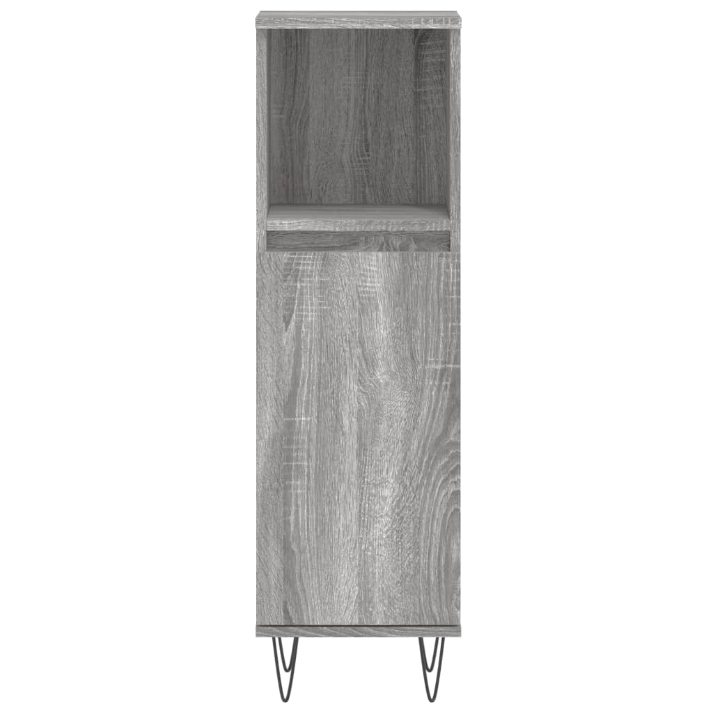 Set Mobili da Bagno 3 pz Grigio Sonoma in Legno Multistrato | homemem39