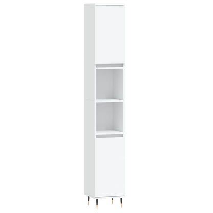 Set Mobili da Bagno 3 pz Bianco in Legno Multistrato | homemem39