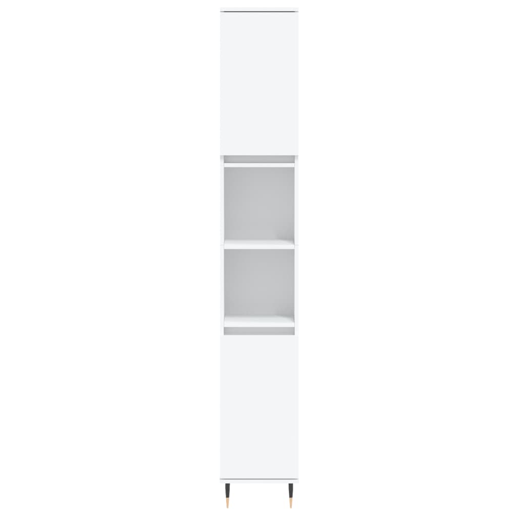 Set Mobili da Bagno 3 pz Bianco in Legno Multistrato | homemem39