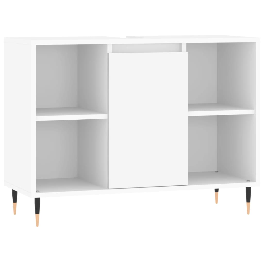 Set Mobili da Bagno 3 pz Bianco in Legno Multistrato