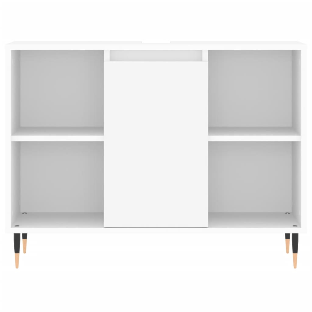 Set Mobili da Bagno 3 pz Bianco in Legno Multistrato