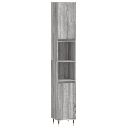 Set Mobili da Bagno 3 pz Grigio Sonoma in Legno Multistrato | homemem39