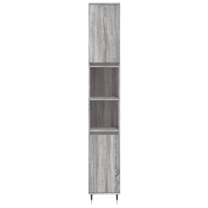Set Mobili da Bagno 3 pz Grigio Sonoma in Legno Multistrato | homemem39
