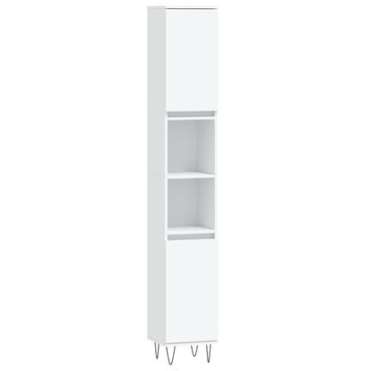 Set Mobili da Bagno 3 pz Bianco in Legno Multistrato | homemem39