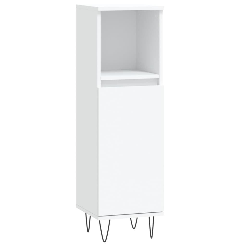 Set Mobili da Bagno 3 pz Bianco in Legno Multistrato | homemem39
